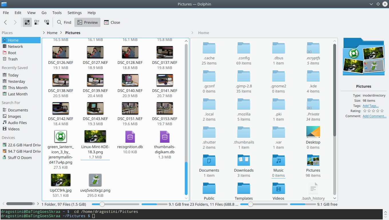 Dolphin KDE file manager