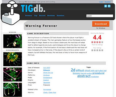 tigdb indipendent indy games database