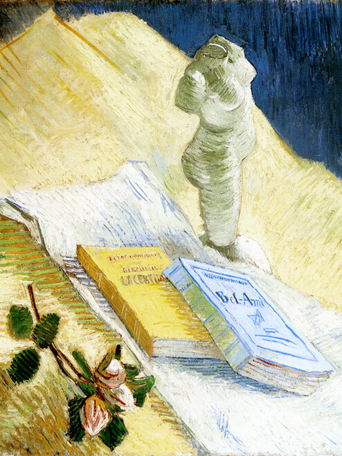 Vincent Van Gogh Still Life with Plaster Statuette and Two Novels