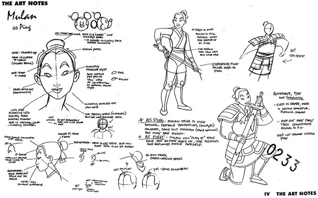 Character Design Page Mulan