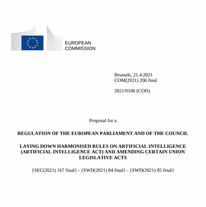 REGULATION OF THE EUROPEAN PARLIAMENT AND OF THE COUNCIL LAYING DOWN HARMONISED RULES ON ARTIFICIAL INTELLIGENCE<br />
(ARTIFICIAL INTELLIGENCE ACT) AND AMENDING CERTAIN UNION<br />
LEGISLATIVE ACTS