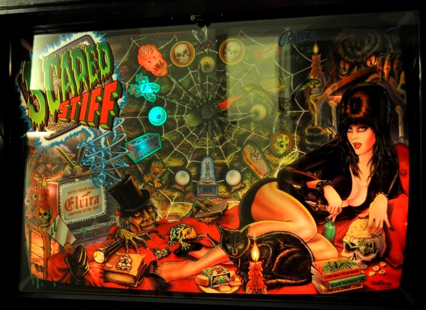 Scared Stiff Pinball Elvira Backglass Pinball Arcade