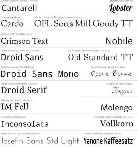 google web font